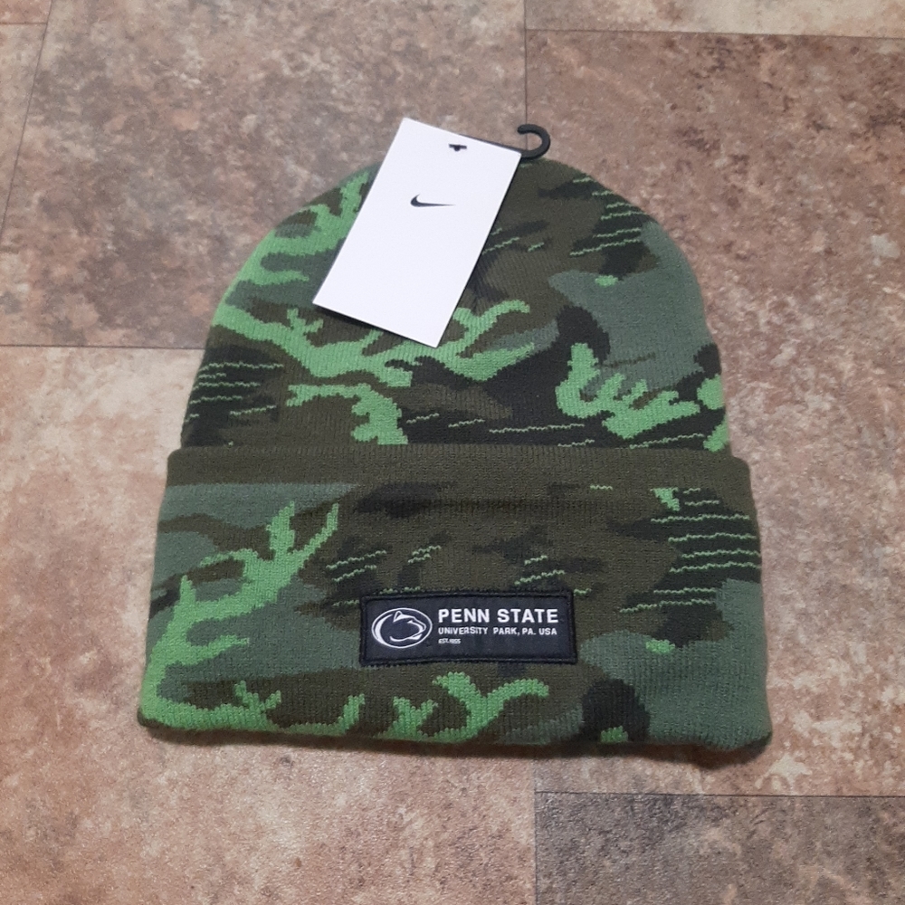 New. Nike Penn State Nittany Lions Camo Military Appreciation Cuffed Knit Beanie